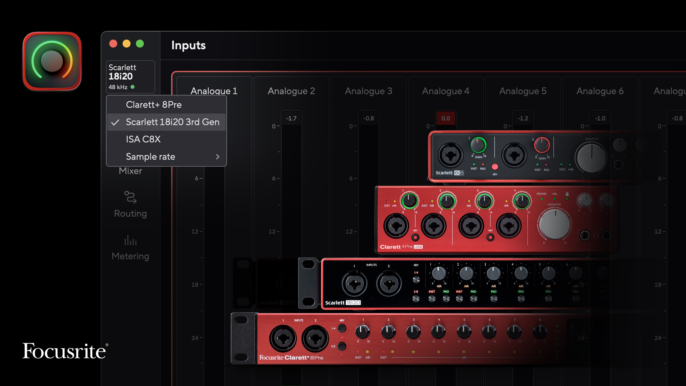 Focusrite Control 2 Compatible with More Audio Interfaces Focusrite Control 2 now compatible with more interfaces