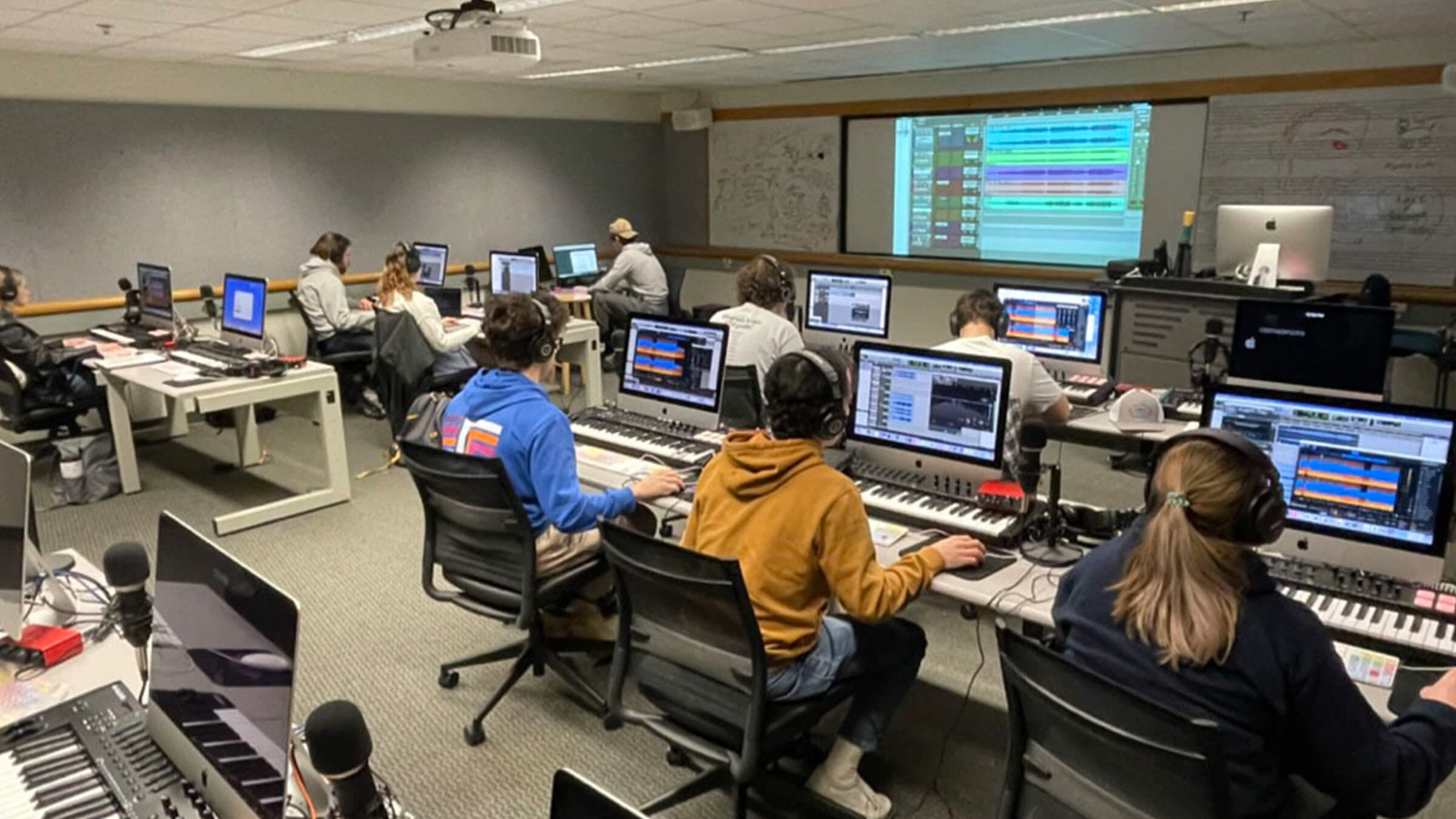 Sound recording technology students at Ithaca College, working with a gear complement that includes Focusrite interfaces Sound recording technology students at Ithaca College, working with a gear complement that includes Focusrite interfaces