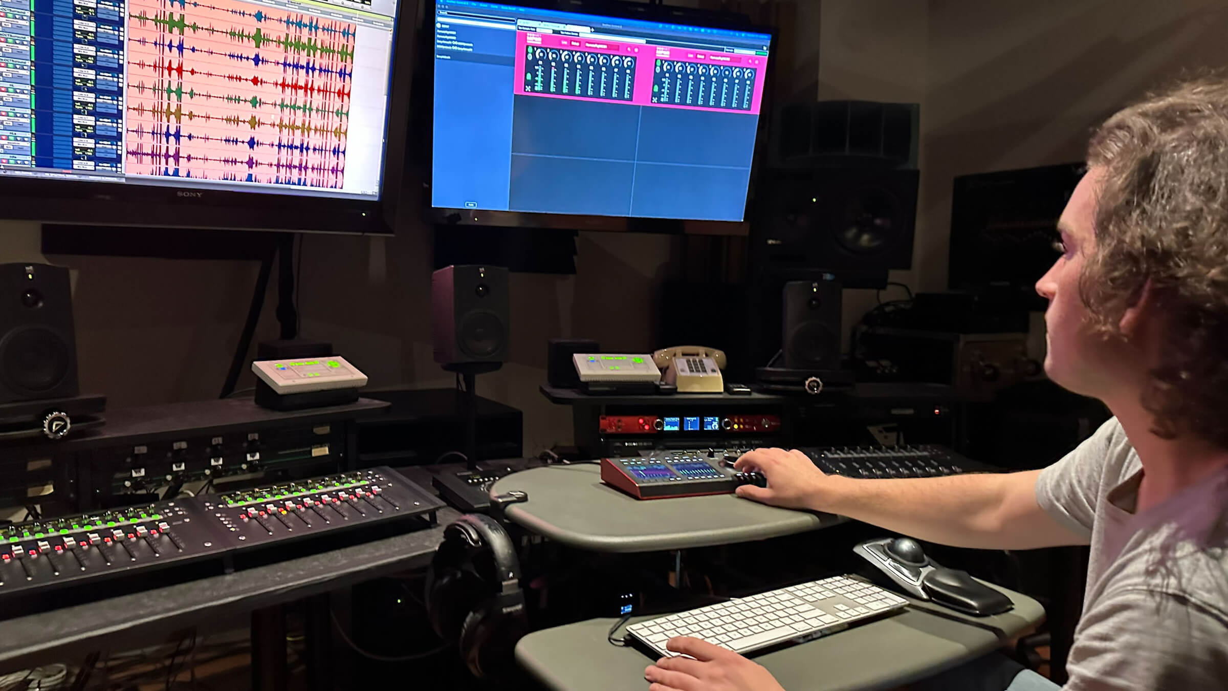 A sound recording technology student at Ithaca College records the school’s wind ensemble for Ithaca College Recording Services with a gear complement that includes Focusrite interfaces A sound recording technology student at Ithaca College records the school’s wind ensemble for Ithaca College Recording Services with a gear complement that includes Focusrite interfaces