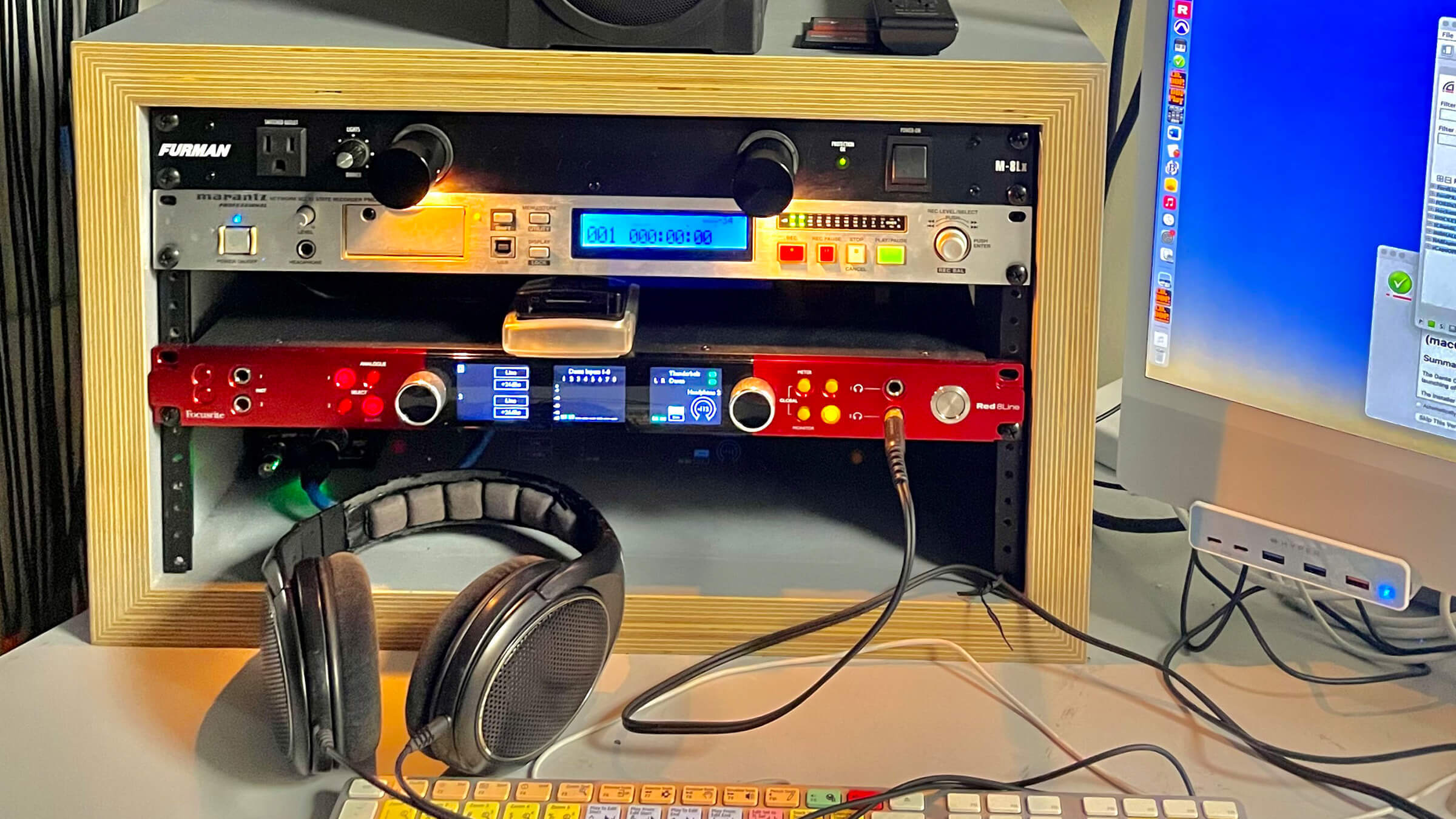 Ithaca College Recording Services setup, including a Focusrite Red 8Line interface Ithaca College Recording Services setup, including a Focusrite Red 8Line interface