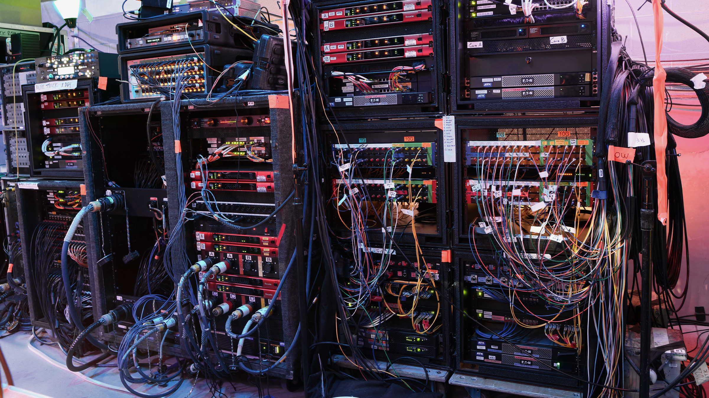 Over 100 Focusrite RedNet components employed by ATK/Clair for Super Bowl LVIII coverage